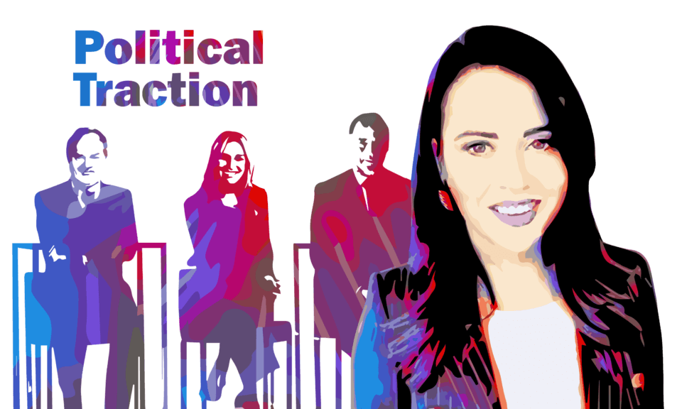 Political Traction podcast illustration with Amanda Galbraith